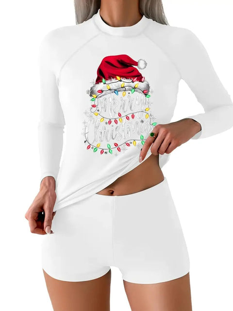 Women’s Santa Hat Christmas Two-Piece Swimsuit