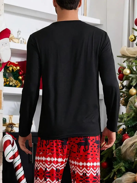 Couple style carnival Christmas themed couple pajamas