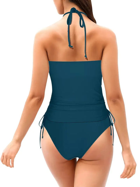 Women’s Santa Claus Halter Two-Piece Swimsuit