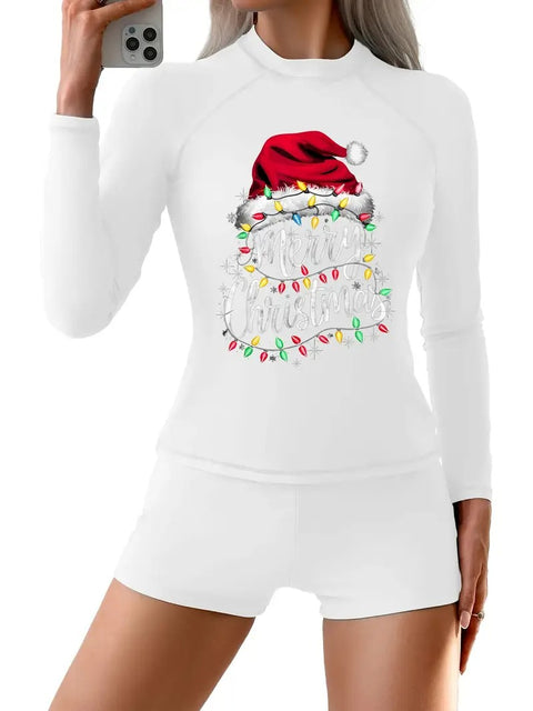 Women’s Santa Hat Christmas Two-Piece Swimsuit