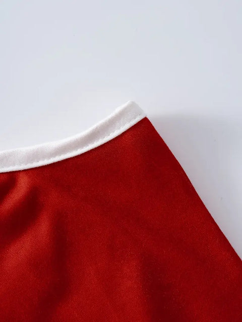 Red & White Snowflake Sling Dress